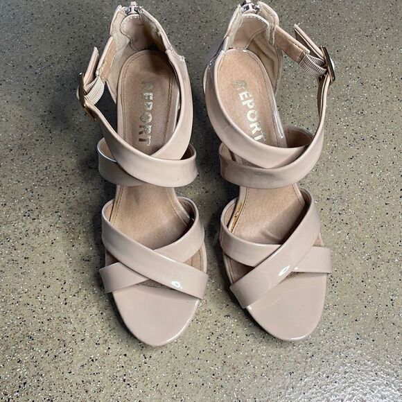 Report Livy Nude Patent Leather Platform Heels 7 - Picture 3 of 12